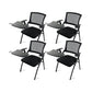 Mesh Mid Back Conference Chair Modern Style Fixed Arms Office Chair Small Writing Pad 4 Piece Set Casters Not Included Clearhalo 'furn' 'furn_office_chair' 'Furniture' 'Office Chairs' 'Office Furniture' 'office_chair' 5171615