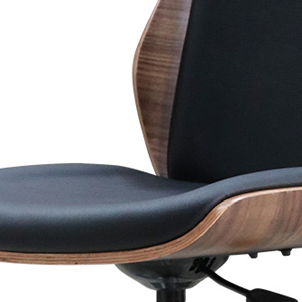 Armless Conference Chair with Chrome Frame Modern Leather Office Chair Clearhalo 'furn' 'furn_office_chair' 'Furniture' 'Office Chairs' 'Office Furniture' 'office_chair' 5171639