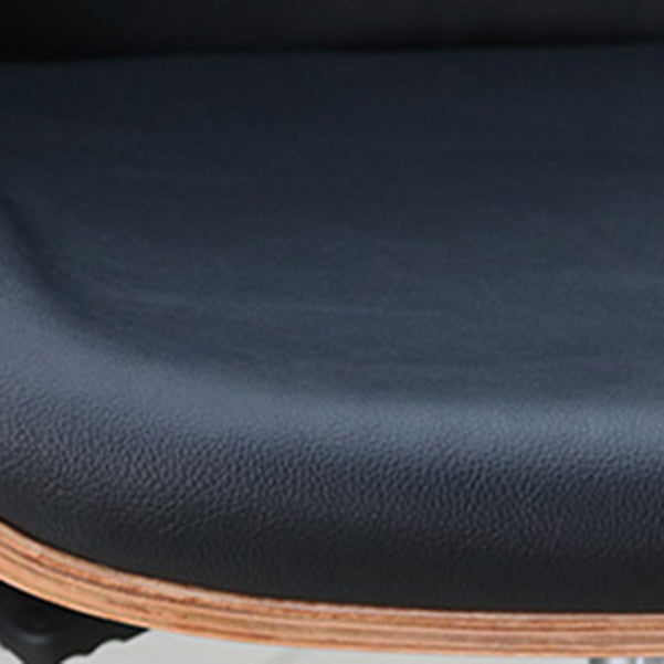 Armless Conference Chair with Chrome Frame Modern Leather Office Chair Clearhalo 'furn' 'furn_office_chair' 'Furniture' 'Office Chairs' 'Office Furniture' 'office_chair' 5171640