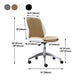 Armless Conference Chair with Chrome Frame Modern Leather Office Chair Clearhalo 'furn' 'furn_office_chair' 'Furniture' 'Office Chairs' 'Office Furniture' 'office_chair' 5171647