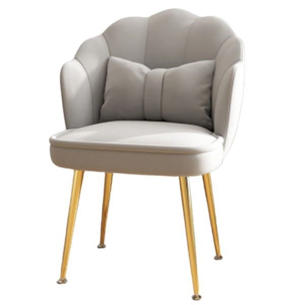 Ergonomic Low-Back Desk Chair Contemporary Upholstered Armless Office Chair Grey Four Legs Clearhalo 'furn' 'furn_office_chair' 'Furniture' 'Office Chairs' 'Office Furniture' 'office_chair' 5171681