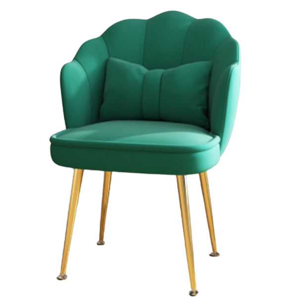 Ergonomic Low-Back Desk Chair Contemporary Upholstered Armless Office Chair Green Four Legs Clearhalo 'furn' 'furn_office_chair' 'Furniture' 'Office Chairs' 'Office Furniture' 'office_chair' 5171685