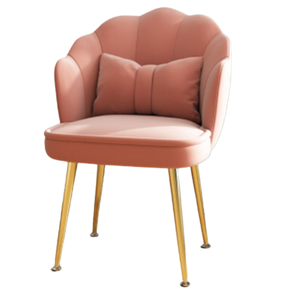 Ergonomic Low-Back Desk Chair Contemporary Upholstered Armless Office Chair Cameo Brown Four Legs Clearhalo 'furn' 'furn_office_chair' 'Furniture' 'Office Chairs' 'Office Furniture' 'office_chair' 5171687