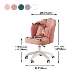 Ergonomic Low-Back Desk Chair Contemporary Upholstered Armless Office Chair Clearhalo 'furn' 'furn_office_chair' 'Furniture' 'Office Chairs' 'Office Furniture' 'office_chair' 5171698