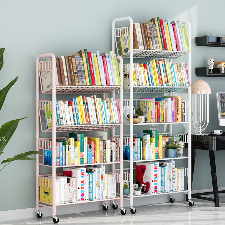 Libreria di libreria in metallo in metallo contemporaneo per ufficio