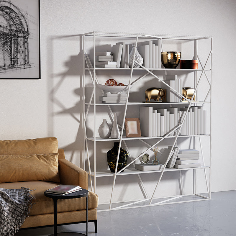 Libreria standard verticale in metallo in stile contemporaneo.