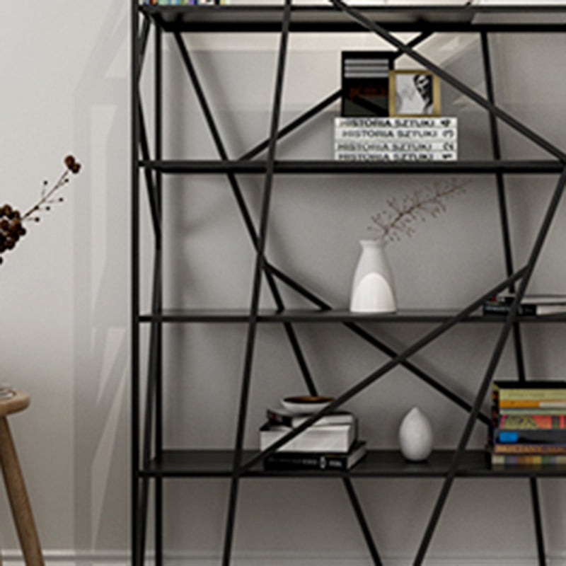 Estantería vertical de metal estante contemporáneo estante de espalda abierta