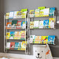 Contemporary Metal Floating Bookcase Wall Mounted Closed Back Bookshelf
