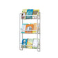 Contemporary Metal Floating Bookcase Wall Mounted Closed Back Bookshelf