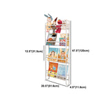 Contemporary Metal Floating Bookcase Wall Mounted Closed Back Bookshelf