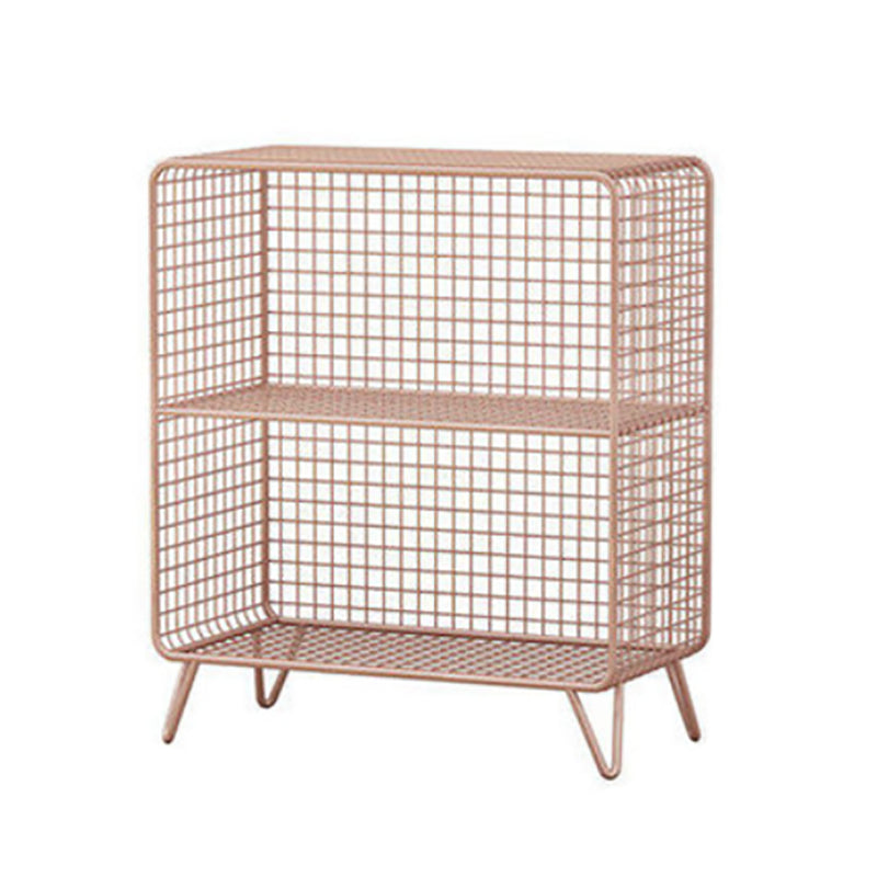 Modern Standard Bookcase Home Office Metal Bookshelf with Shelves