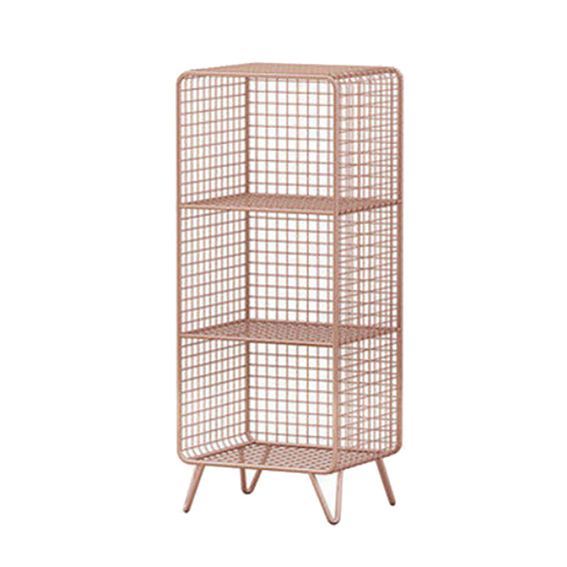 Modern Standard Bookcase Home Office Metal Bookshelf with Shelves