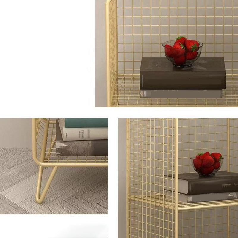 Modern Standard Bookcase Home Office Metal Bookshelf with Shelves