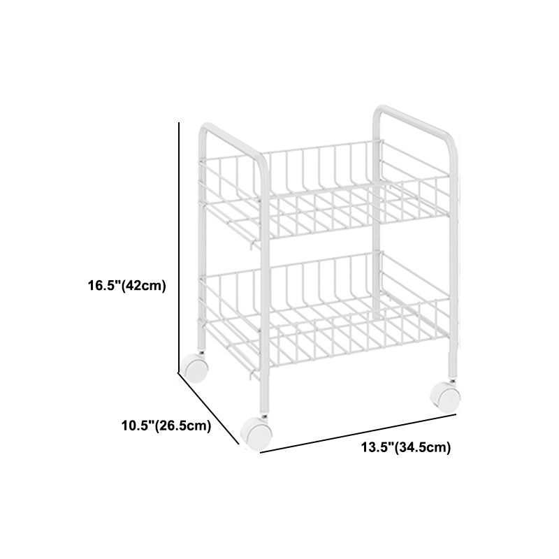 Libreria in stile moderno bianco aperta libreria in metallo con ruote a fuoco