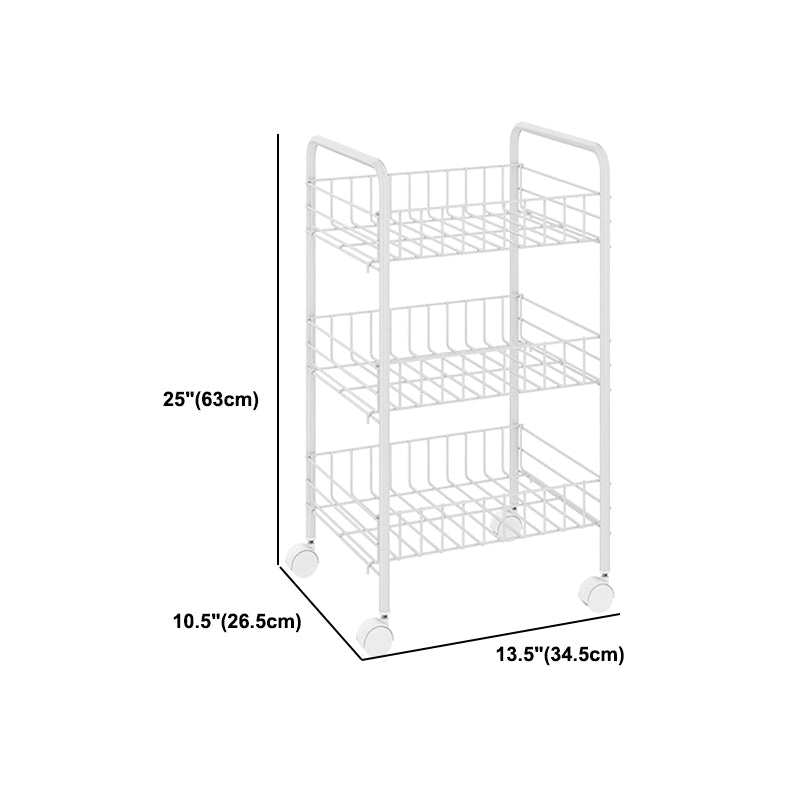 Libreria in stile moderno bianco aperta libreria in metallo con ruote a fuoco