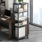 Modern Style Bookshelf Open Back Bookcase with Caster Wheels for Office Clearhalo 'Bookcases' 'furn' 'furn_bookcases' 'Furniture' 'Office Furniture' 5171961