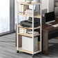 Modern Style Bookshelf Open Back Bookcase with Caster Wheels for Office Clearhalo 'Bookcases' 'furn' 'furn_bookcases' 'Furniture' 'Office Furniture' 5171964