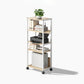 Modern Style Bookshelf Open Back Bookcase with Caster Wheels for Office Clearhalo 'Bookcases' 'furn' 'furn_bookcases' 'Furniture' 'Office Furniture' 5171970
