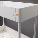 Contemporary Plastic Geometric Bookcase Open Back Bookshelf with Wheels