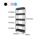 Contemporary Plastic Geometric Bookcase Open Back Bookshelf with Wheels