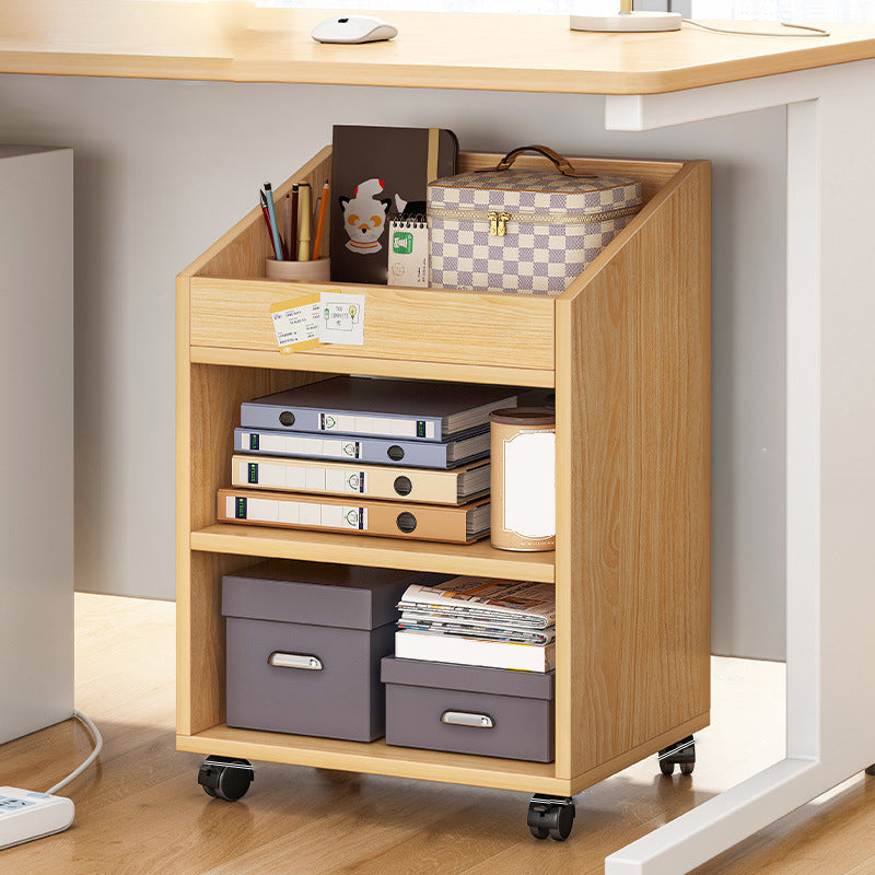 Libreria geometrica in legno prodotto moderno libreria aperta con ruote a fuoco