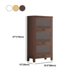11.81"W Bookcase Contemporary Style Solid Wood Bookshelf for Home Office with Doors Clearhalo 'Bookcases' 'furn' 'furn_bookcases' 'Furniture' 'Office Furniture' 5172090