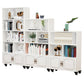 Contemporary Standard Bookcase Vertical Closed Back Bookshelf with Wheels Clearhalo 'Bookcases' 'furn' 'furn_bookcases' 'Furniture' 'Office Furniture' 5172096