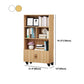 Contemporary Standard Bookcase Vertical Closed Back Bookshelf with Wheels Clearhalo 'Bookcases' 'furn' 'furn_bookcases' 'Furniture' 'Office Furniture' 5172111