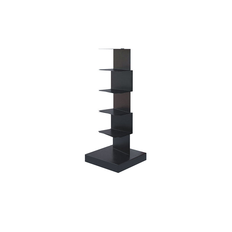 Contemporary Style Geometric Bookcase Vertical Closed Back Bookshelf