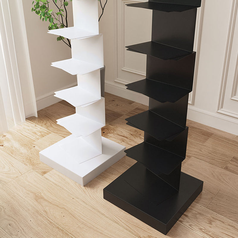 Hedendaagse stijl geometrische boekenkast verticale gesloten back -boekenplank