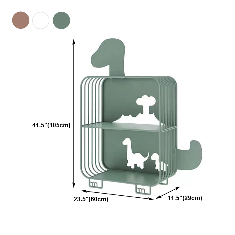 Modern Style Bookshelf Standard Closed Back Iron Bookcase for Home