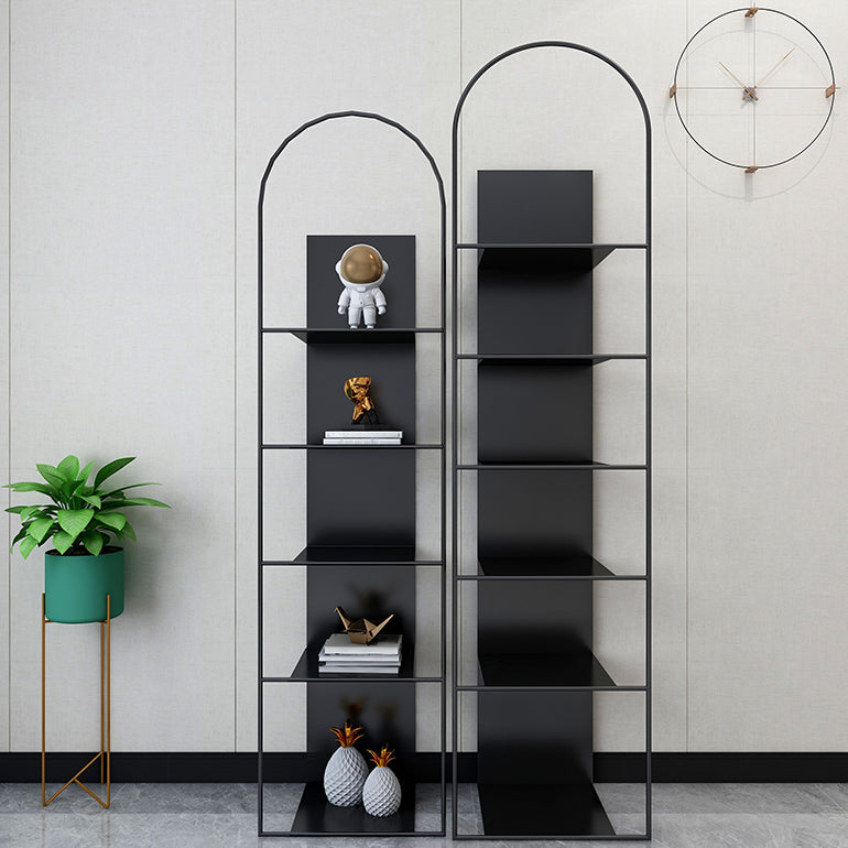 Modern Style Bookshelf Closed Back Metal Bookcase for Living Room