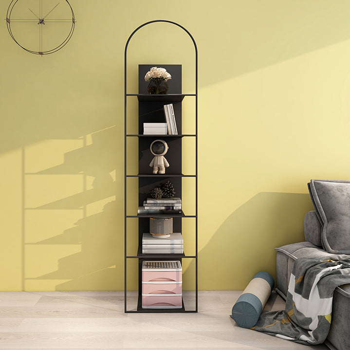 Modern Style Bookshelf Closed Back Metal Bookcase for Living Room