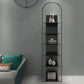 Modern Style Bookshelf Closed Back Metal Bookcase for Living Room