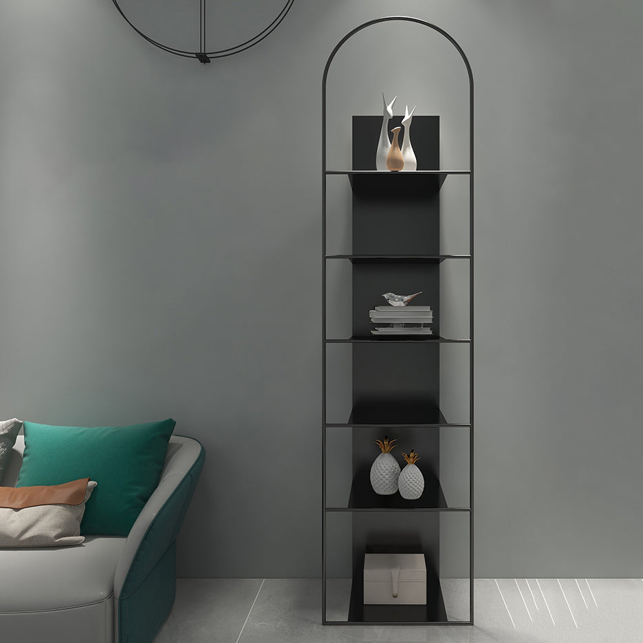 Modern Style Bookshelf Closed Back Metal Bookcase for Living Room