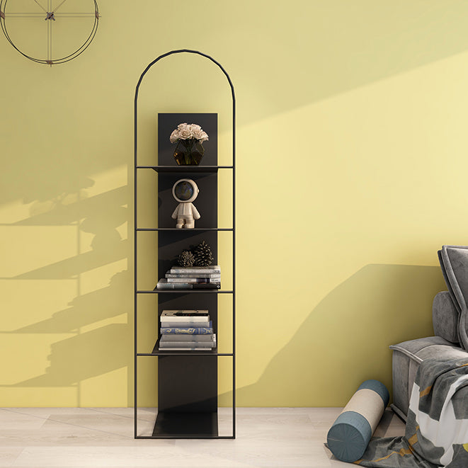 Modern Style Bookshelf Closed Back Metal Bookcase for Living Room