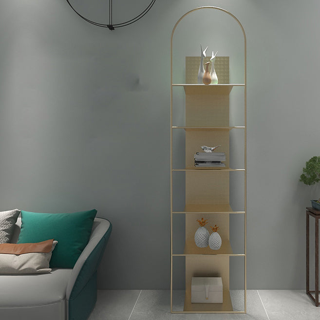 Modern Style Bookshelf Closed Back Metal Bookcase for Living Room