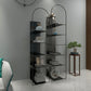 Modern Style Bookshelf Closed Back Metal Bookcase for Living Room