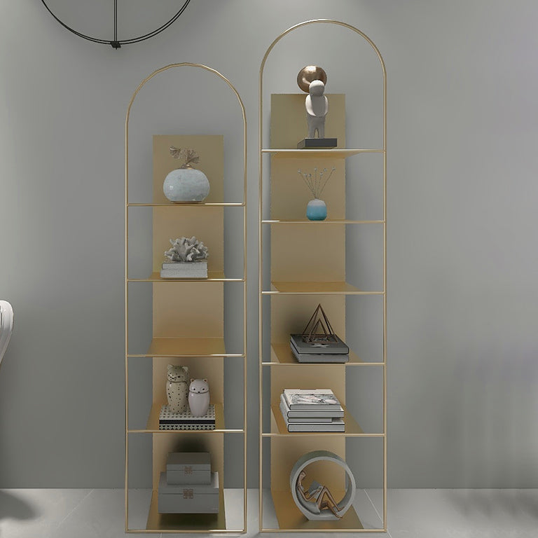 Modern Style Bookshelf Closed Back Metal Bookcase for Living Room