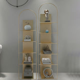 Modern Style Bookshelf Closed Back Metal Bookcase for Living Room