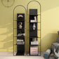 Modern Style Bookshelf Closed Back Metal Bookcase for Living Room