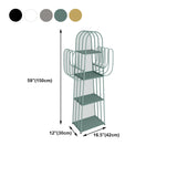 Modern Standard Bookshelf Closed Back Metal Bookcase for Home