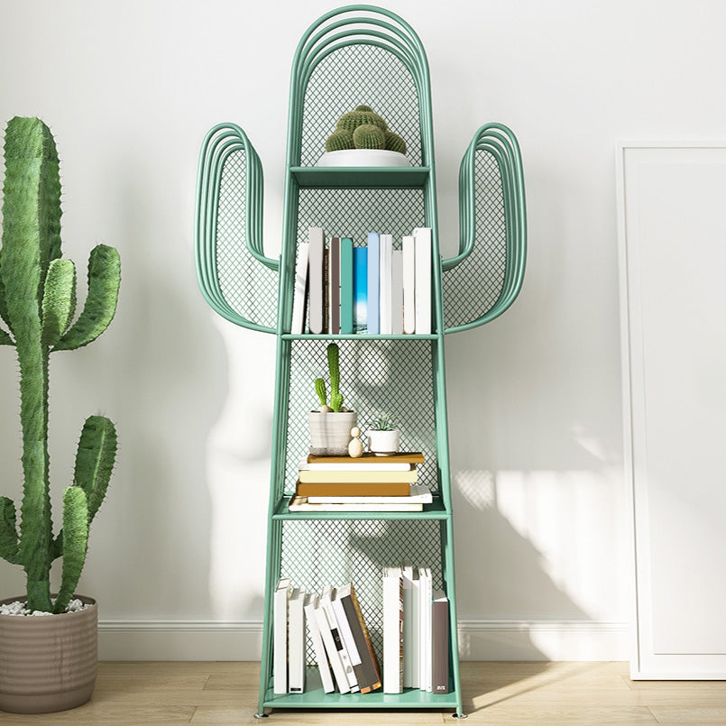 Modern Style Bookshelf Standard Closed Back Metal Home Bookcase