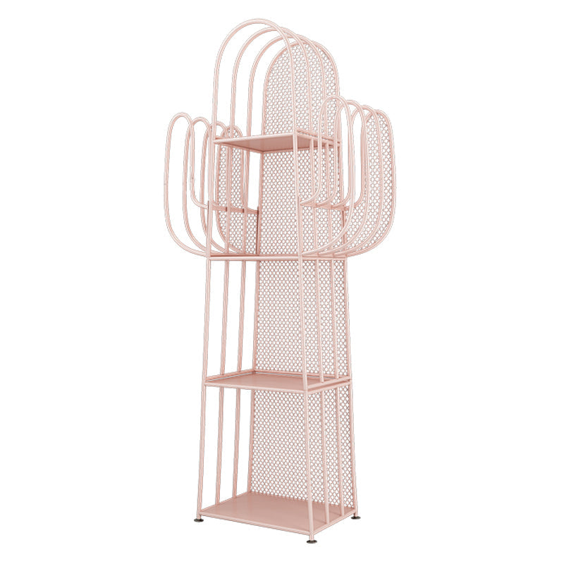 Modern Style Bookshelf Standard Closed Back Metal Home Bookcase