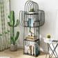 Modern Style Bookshelf Standard Closed Back Metal Home Bookcase