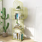 Modern Style Bookshelf Standard Closed Back Metal Home Bookcase