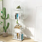 Modern Style Bookshelf Standard Closed Back Metal Home Bookcase