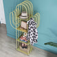 Modern Style Bookshelf Standard Closed Back Metal Home Bookcase