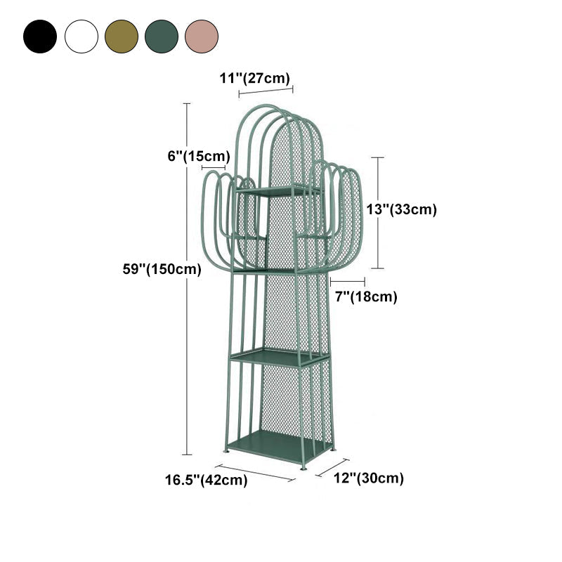 Modern Style Bookshelf Standard Closed Back Metal Home Bookcase