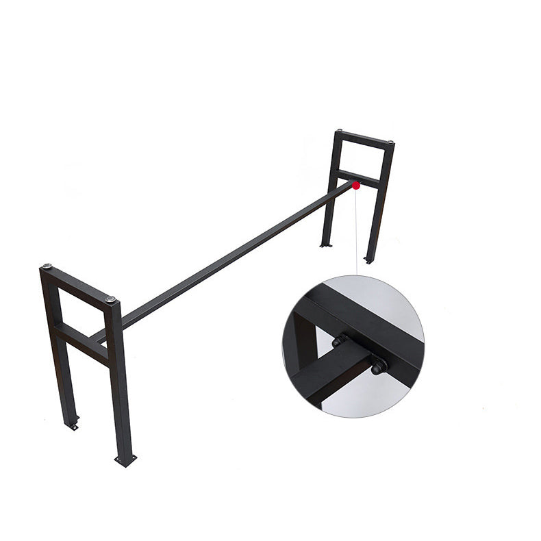 Solid Wood Bar Table Industrial Bar Dining Table with Black Trestle Base Clearhalo 'Bar Furniture' 'Bar Tables' 'bar_tables' 'furn' 'furn_bar_tables' 'Furniture' 'Kitchen & Dining Furniture' 5172911